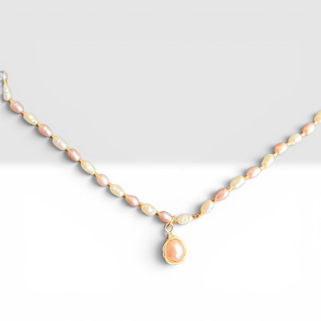 Ocean Sand Necklace Freshwater Pearl Collection