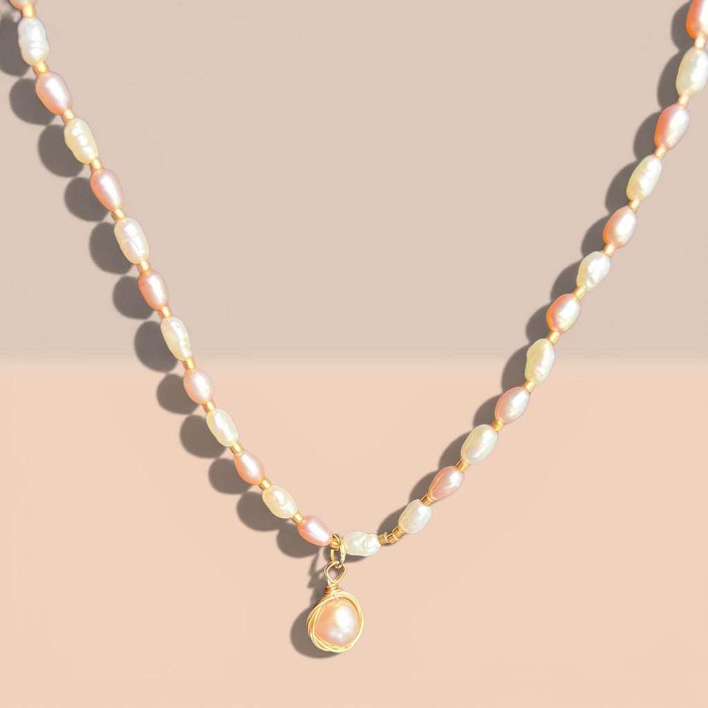 Ocean Sand Necklace Freshwater Pearl Collection