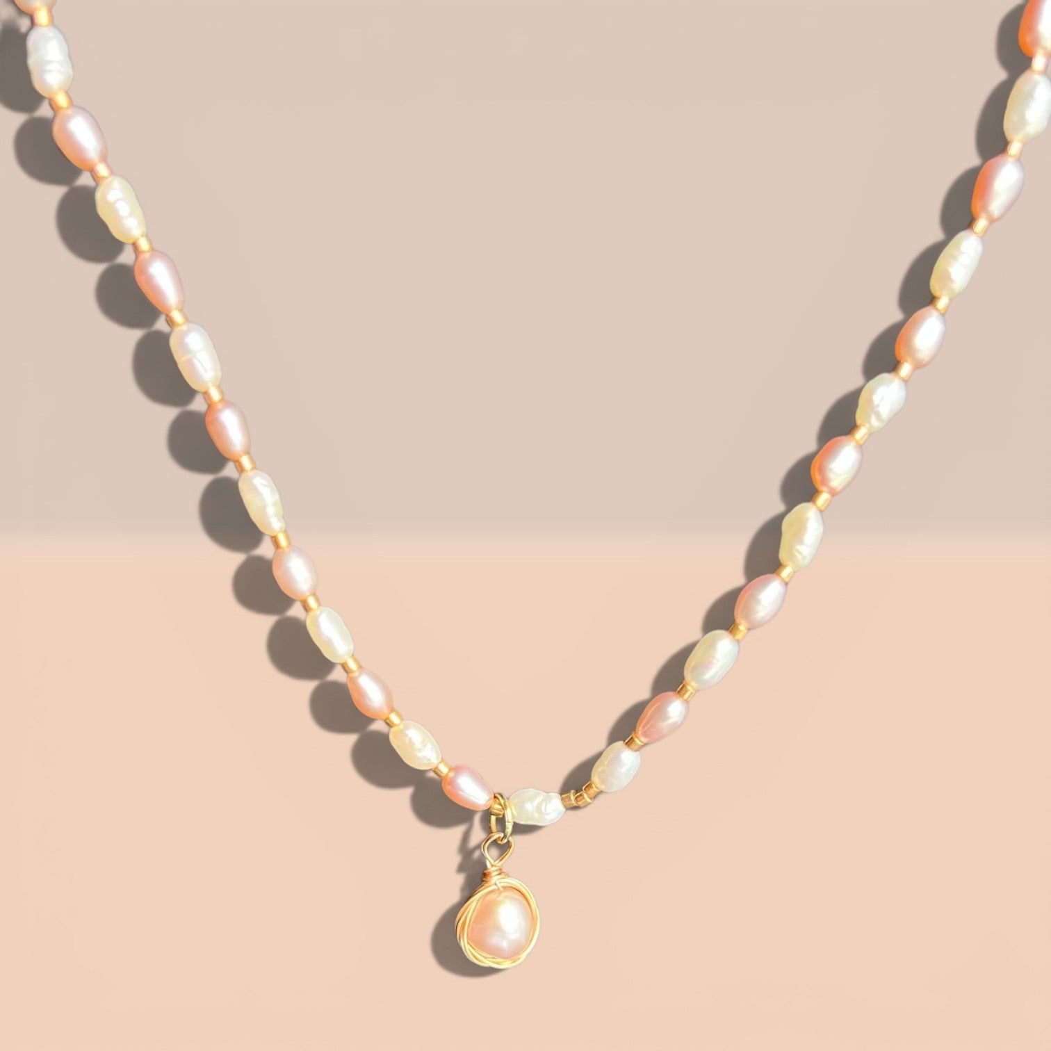 Ocean Sand Necklace Freshwater Pearl Collection