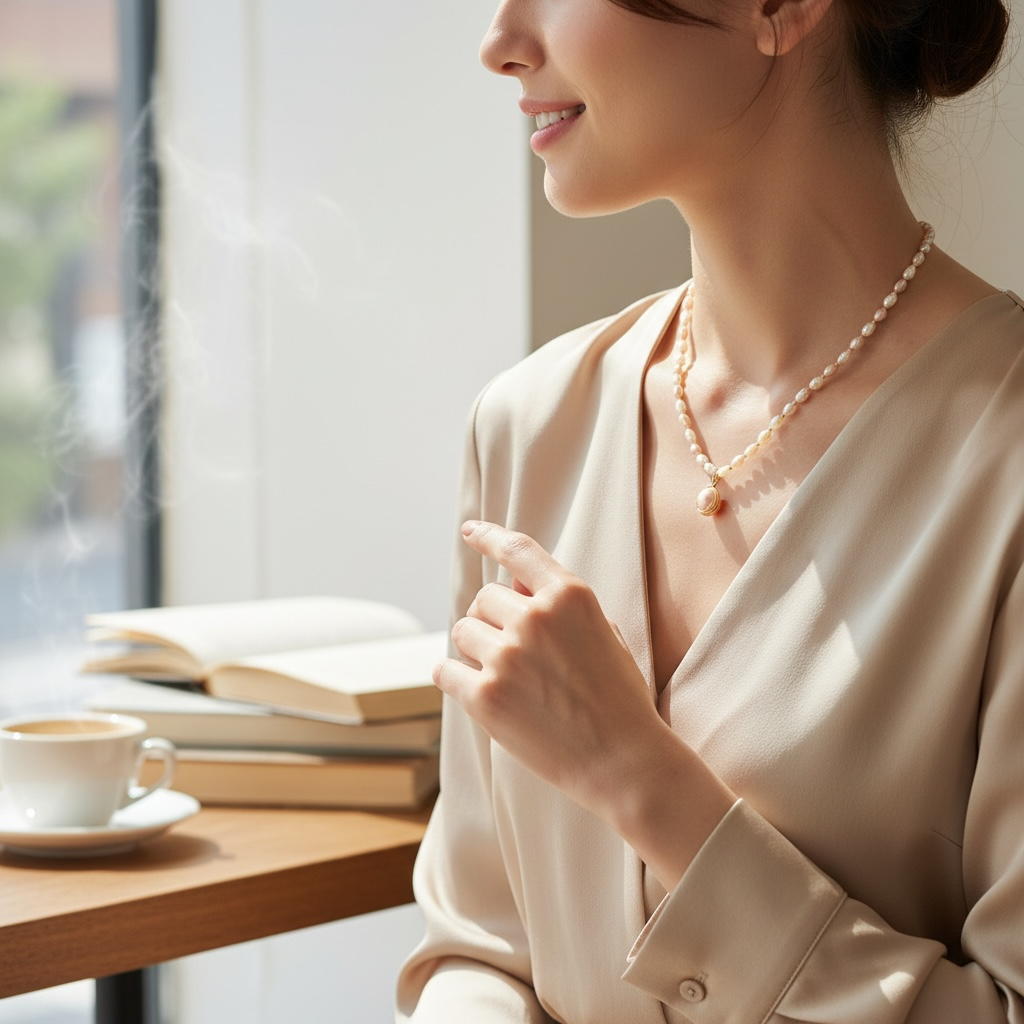 Ocean Sand Necklace Freshwater Pearl Collection