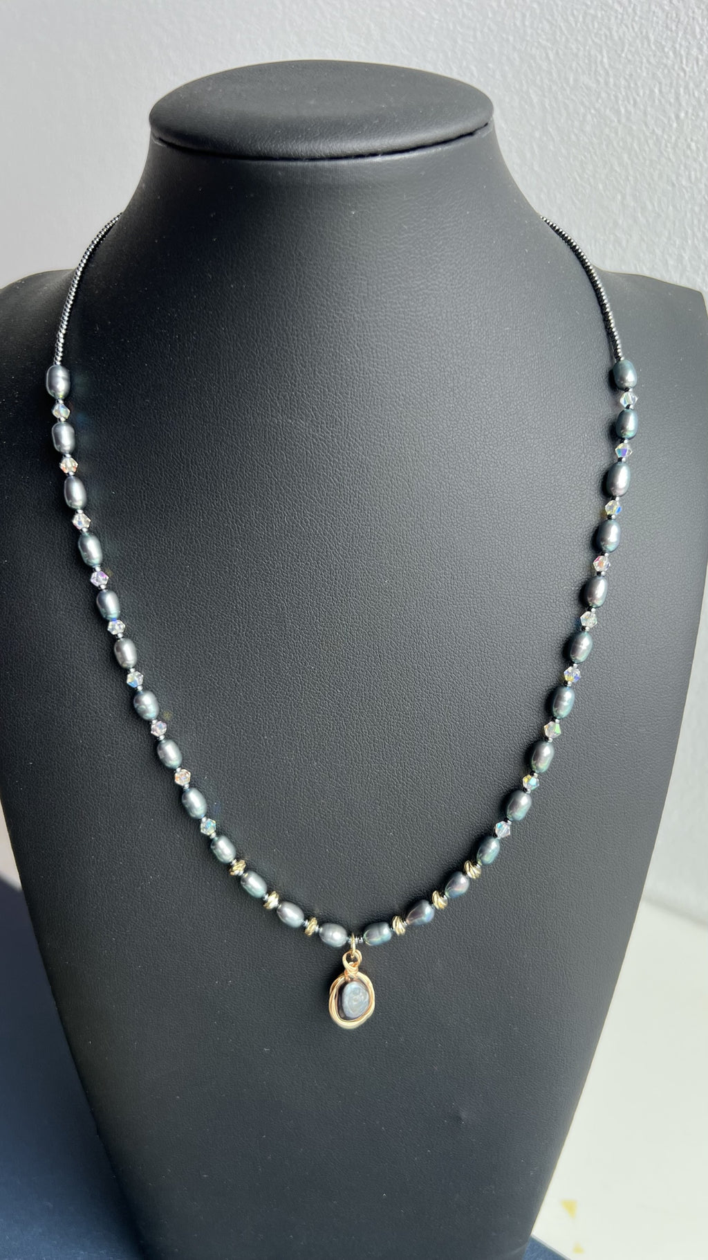 Ocean Blue Necklace Freshwater Pearl Collection