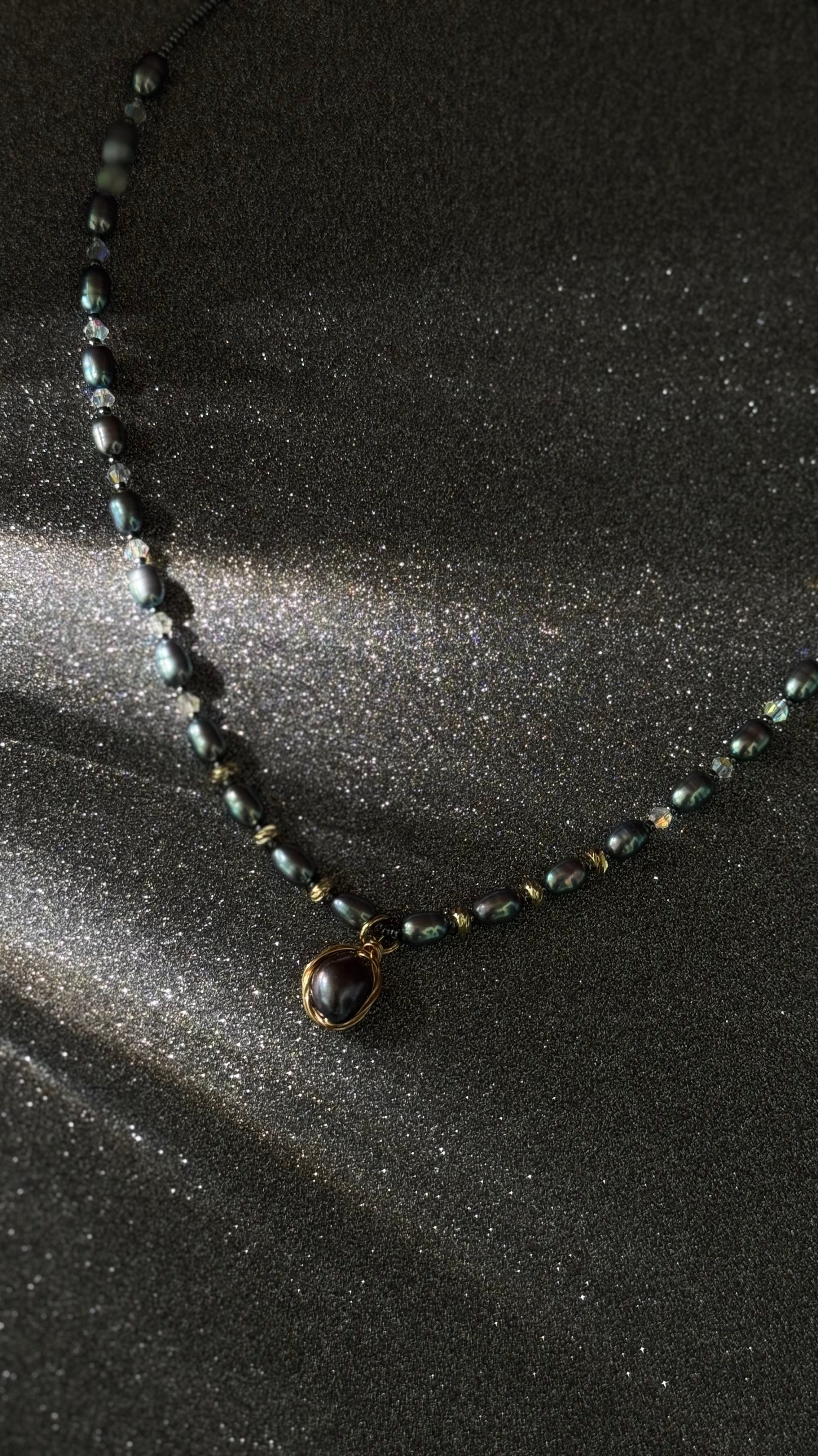 Ocean Blue Necklace Freshwater Pearl Collection