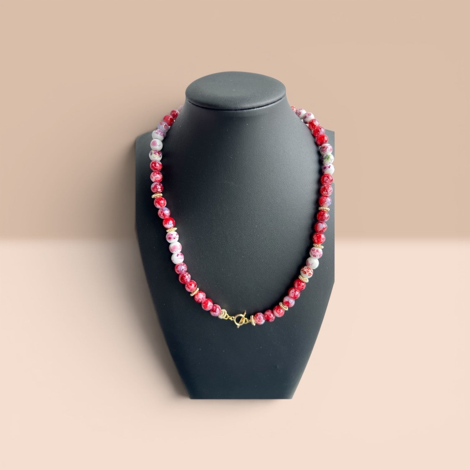 Jewelry - Red Glass Bead Necklace