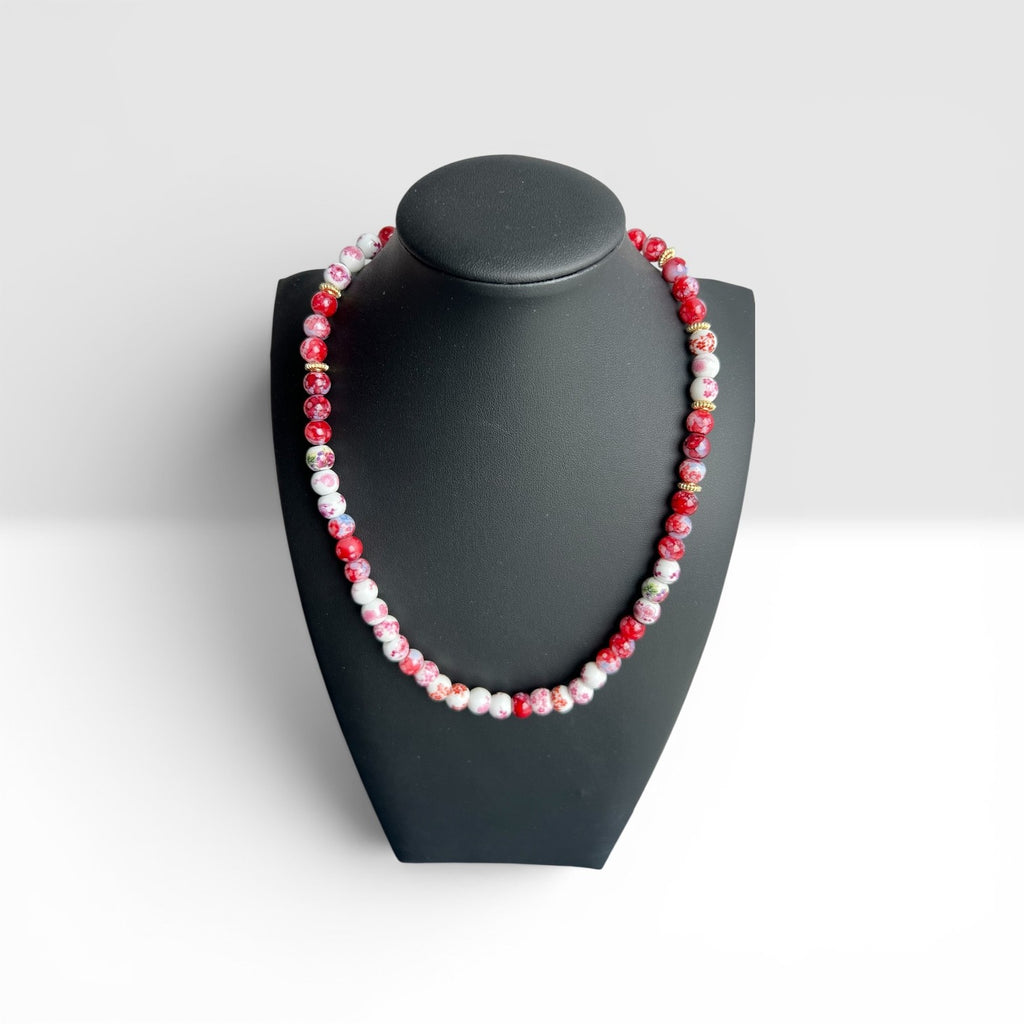 Jewelry - Red Glass Bead Necklace