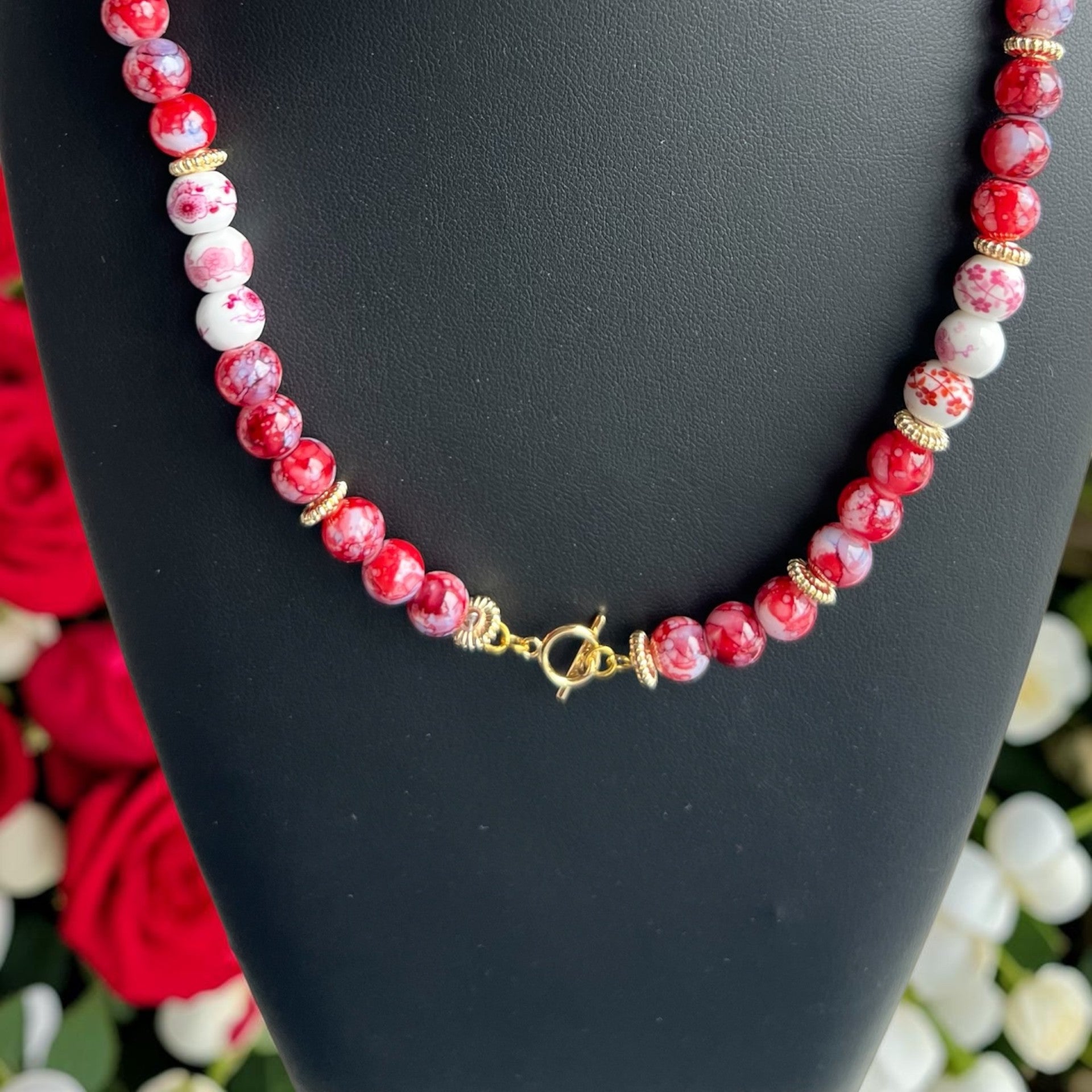Jewelry - Red Glass Bead Necklace