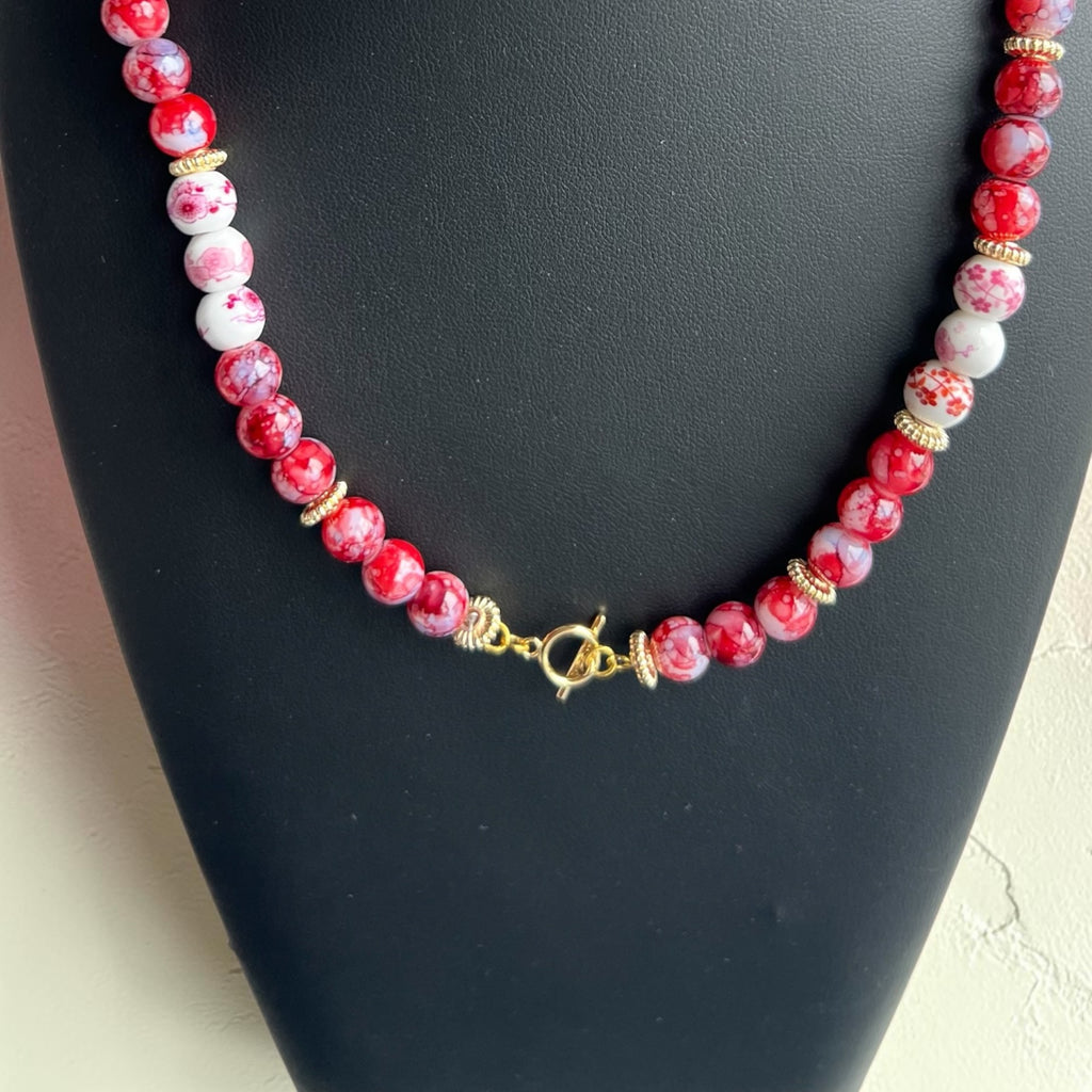 Jewelry - Red Glass Bead Necklace