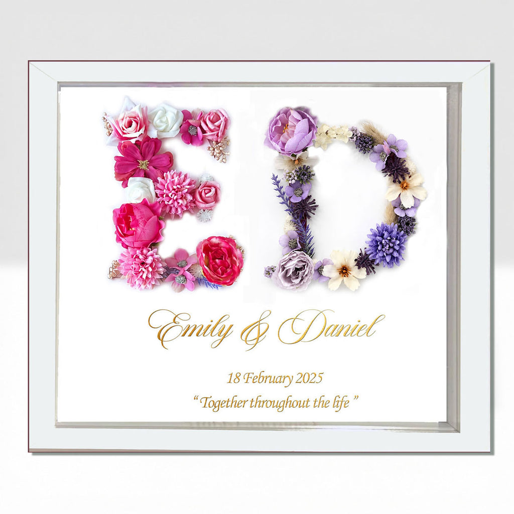 Floral Frames Two Initial 14" x 11"