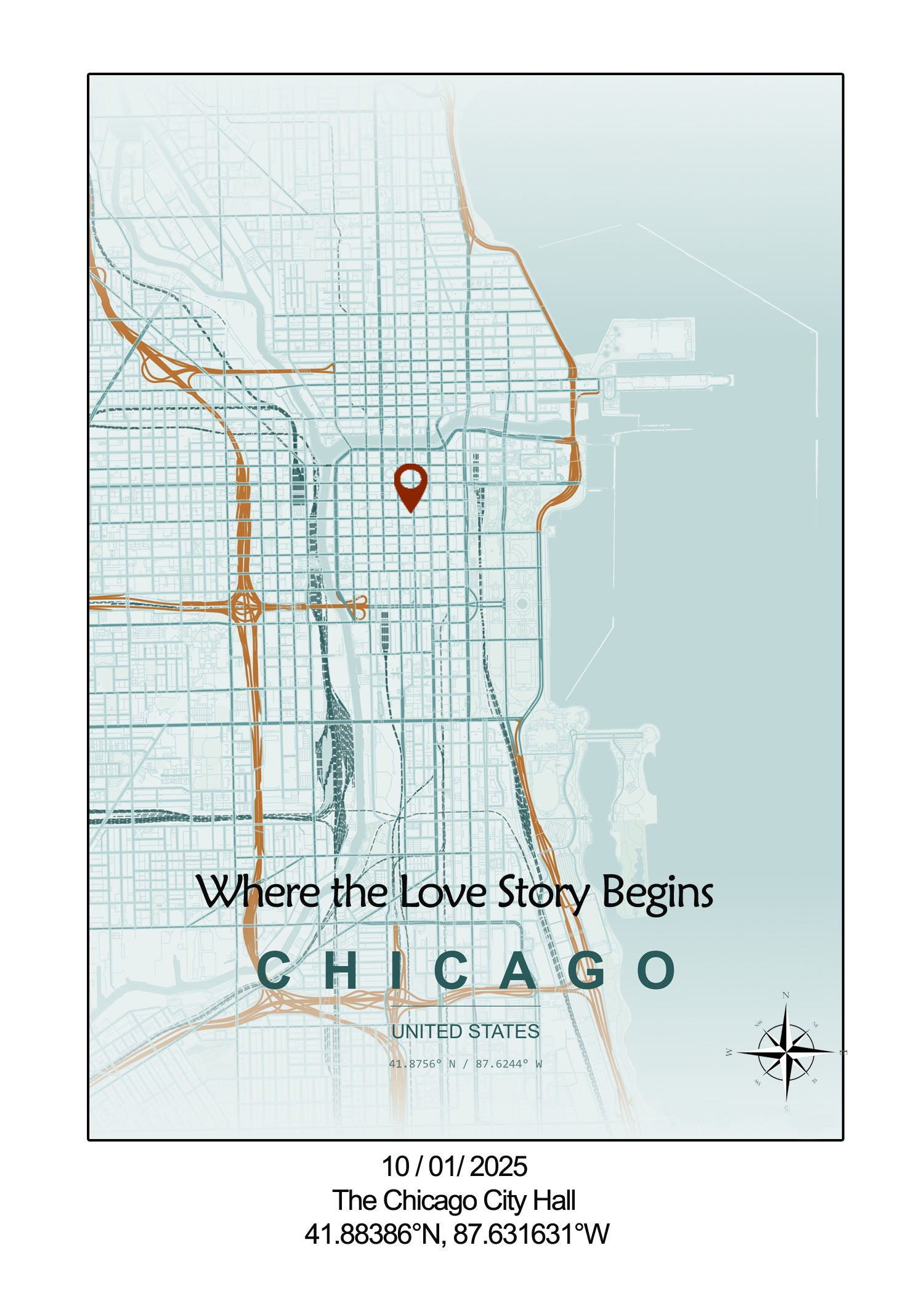 Personalized Map Magnet