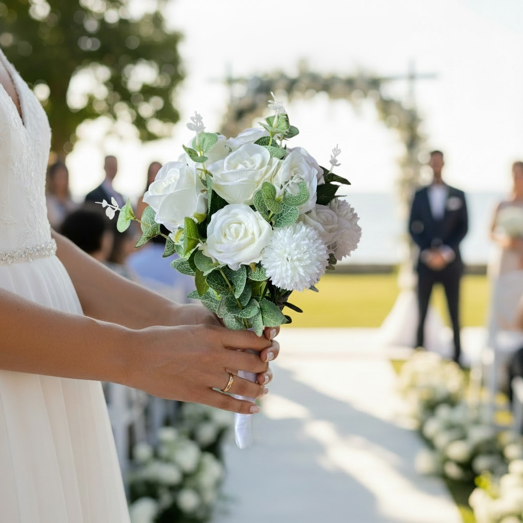 Bliss bridal bouquet joyful silk flowers wedding – True Moments Company
