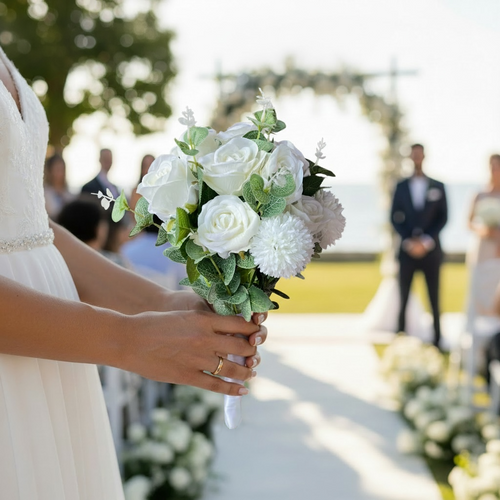 Bliss bridal bouquet joyful silk flowers wedding – True Moments Company

