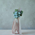 Blue Dream bridal bouquet blue silk flowers wedding – True Moments Company