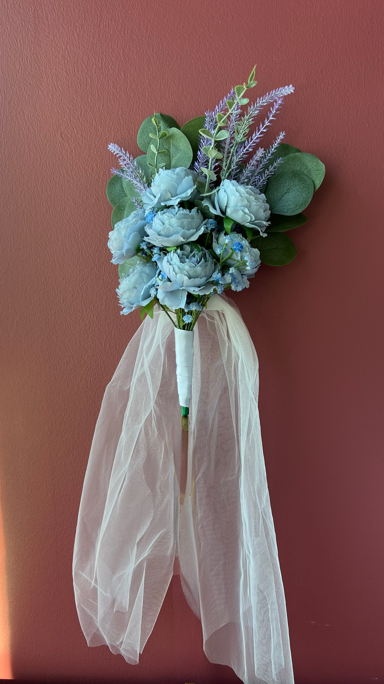 Blue Dream bridal bouquet blue silk flowers wedding – True Moments Company