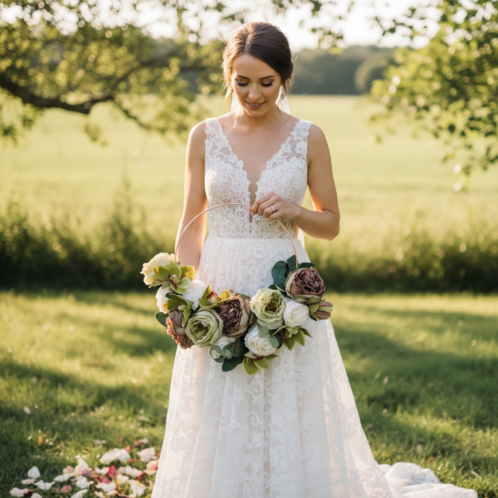 Celeste bridal bouquet silk flowers wedding – True Moments Company

