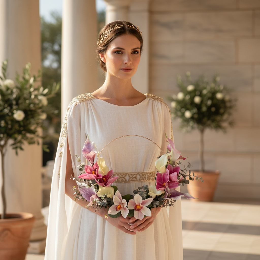 Hera bridal bouquet goddess silk flowers wedding – True Moments Company
