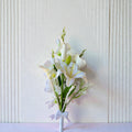 Pearl Kiss bridal bouquet white silk flowers wedding – True Moments Company
