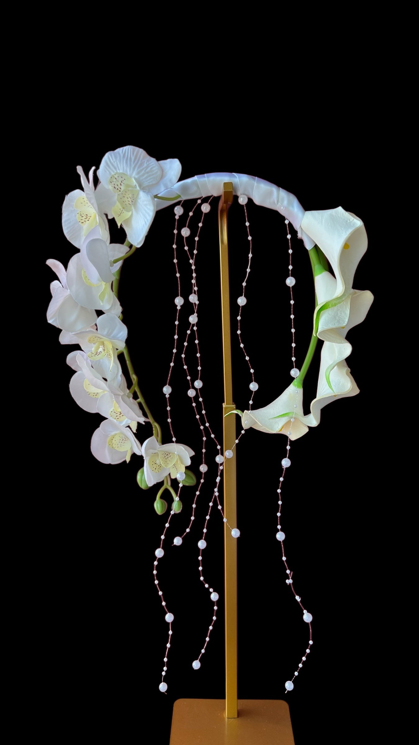 Shiny Night bridal bouquet glamorous silk flowers wedding – True Moments Company