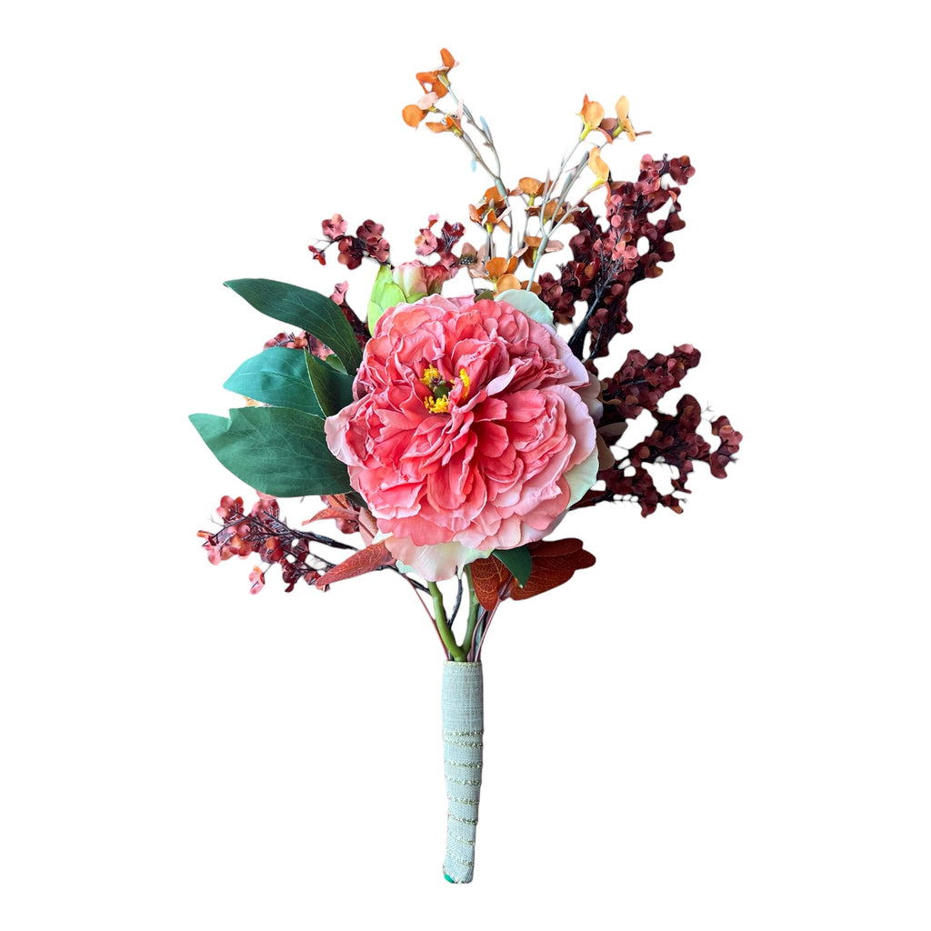 Sunset bridal bouquet warm tones silk flowers wedding – True Moments Company