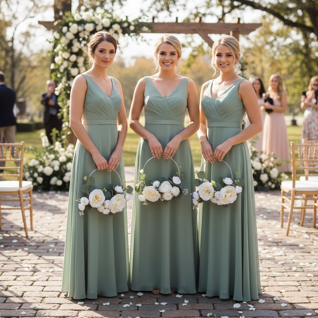 Alatriel bridesmaid bouquet silk flowers wedding party – True Moments Company