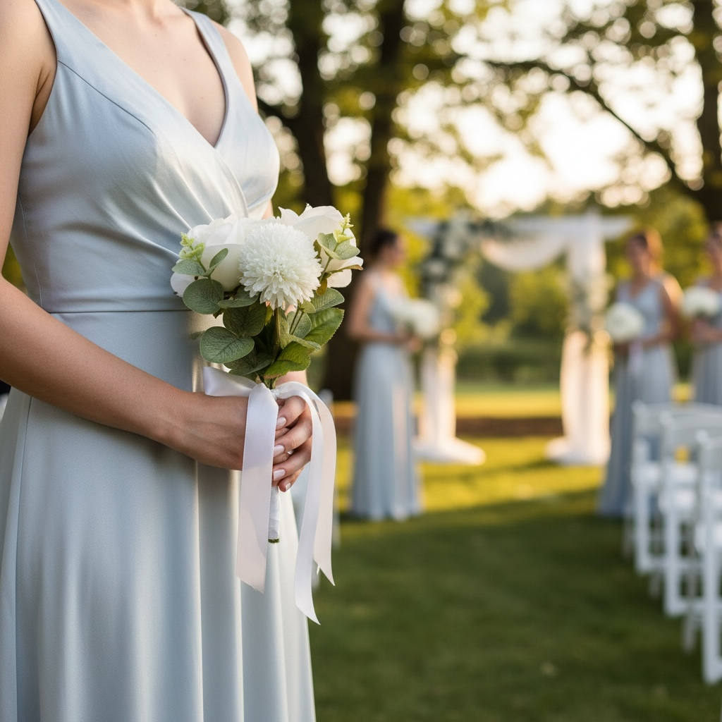 Bliss bridesmaid bouquet silk flowers wedding party – True Moments Company