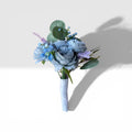 Blue Dream bridesmaid bouquet blue silk flowers wedding – True Moments Company