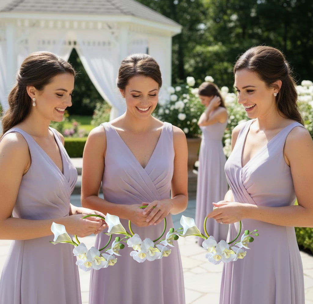 Eternal Bloom bridesmaid bouquet silk flowers wedding party – True Moments Company