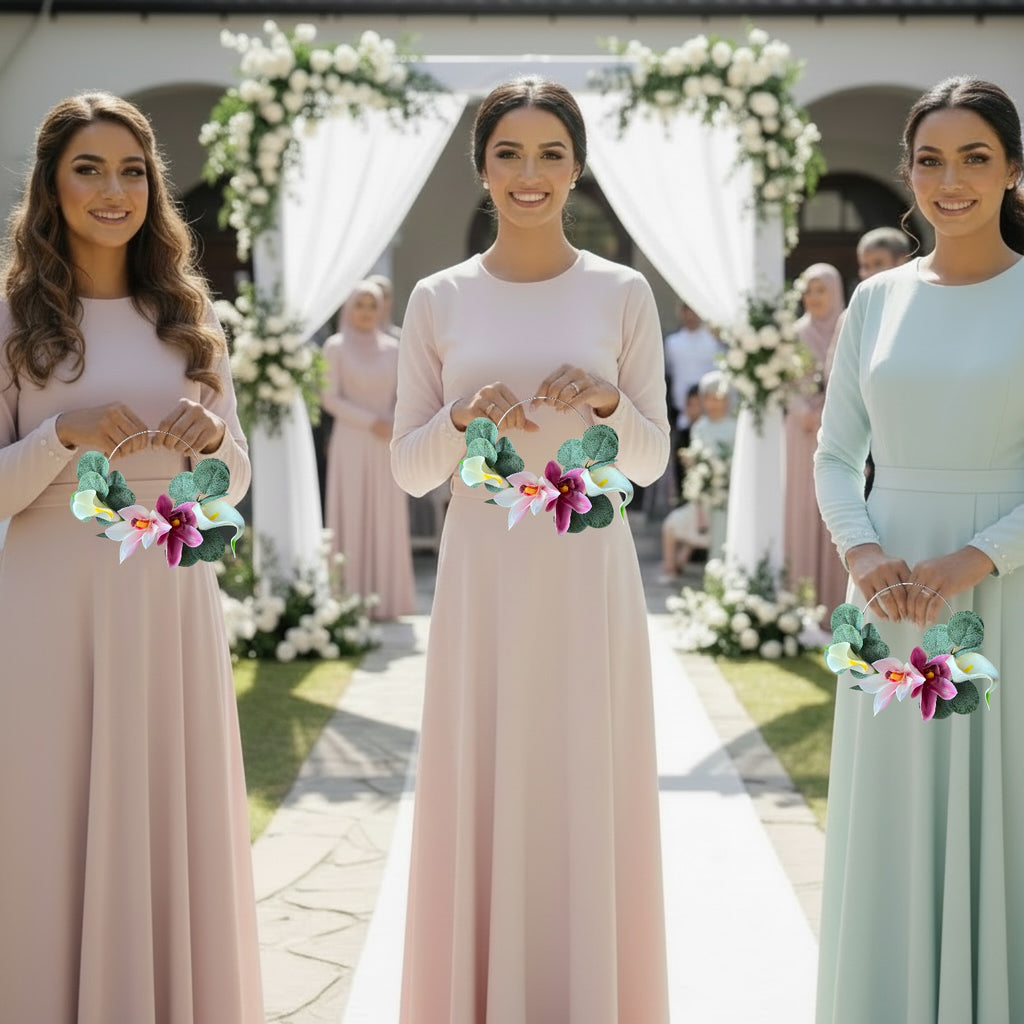 Hera bridesmaid bouquet silk flowers wedding party – True Moments Company
