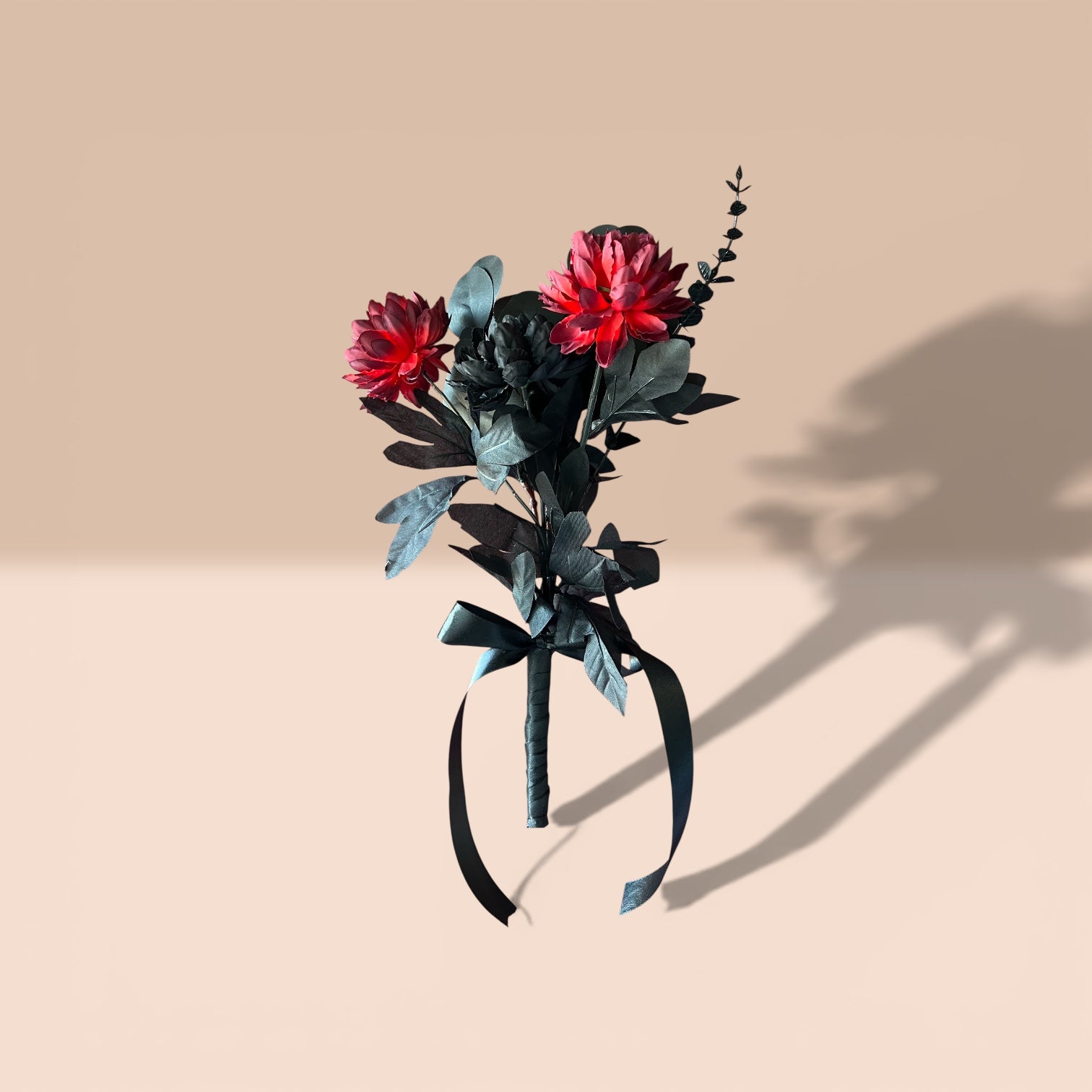 Wednesday bridesmaid bouquet dark floral silk wedding party – True Moments Company