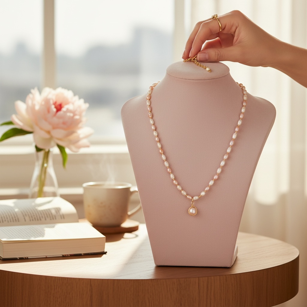 Ocean Sand Necklace Freshwater Pearl Collection