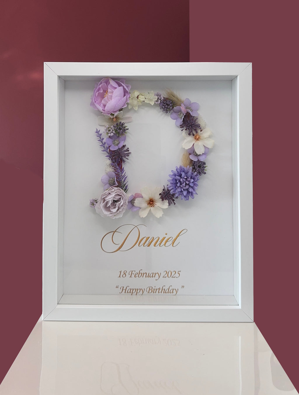 Floral frame 12x12 personalized wedding home decor gift – True Moments Company