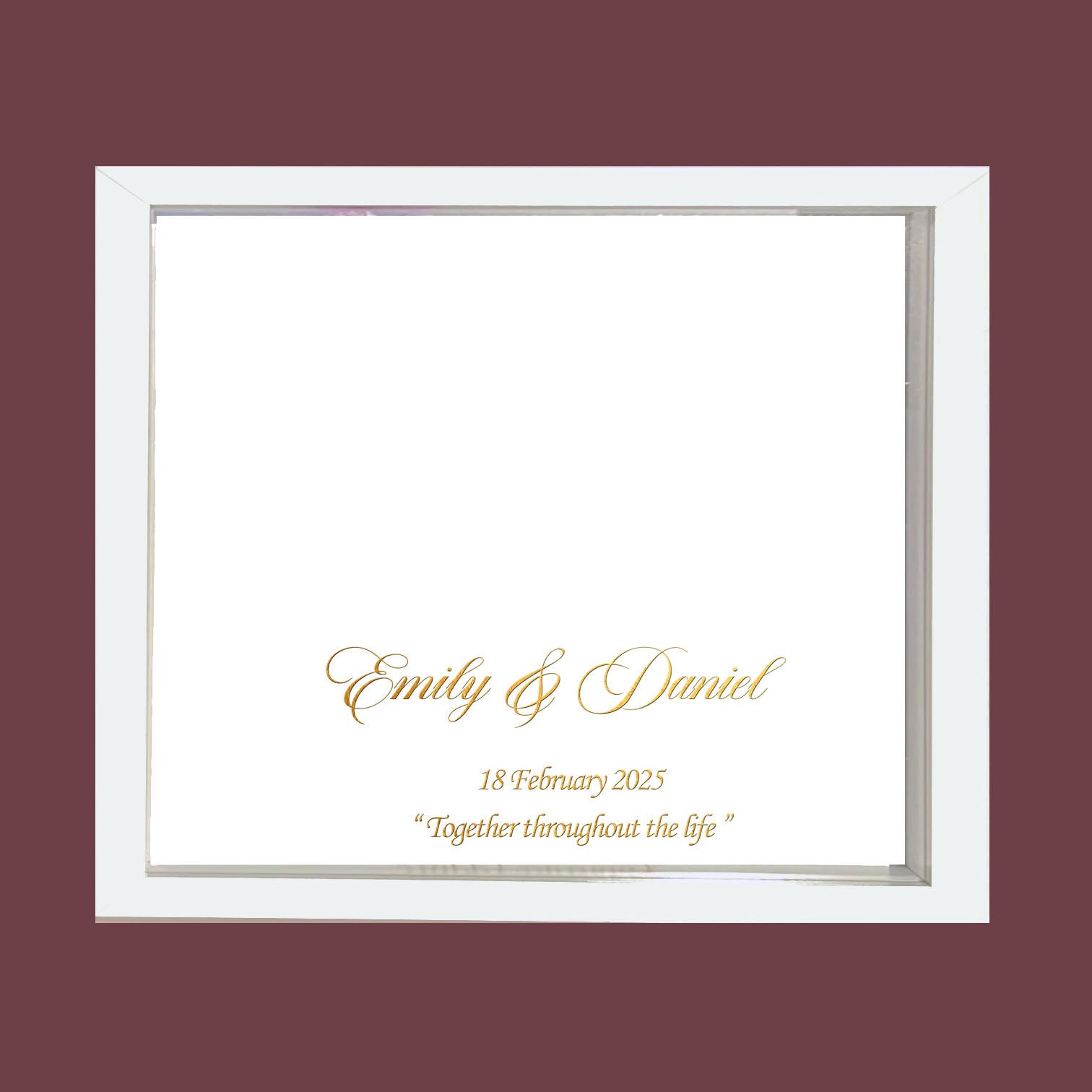 Floral frame 12x12 personalized wedding home decor gift – True Moments Company