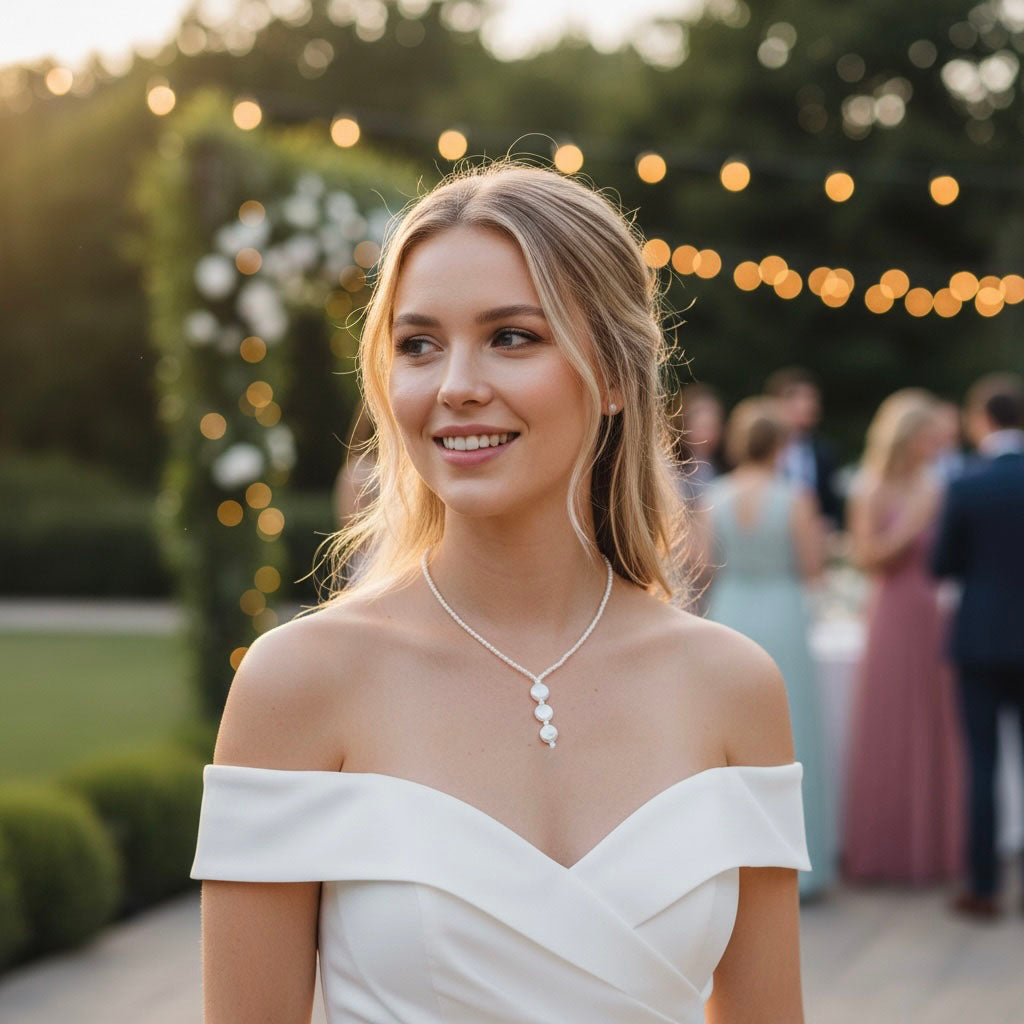 Ocean Light necklace bridal jewelry wedding accessory – True Moments Company
