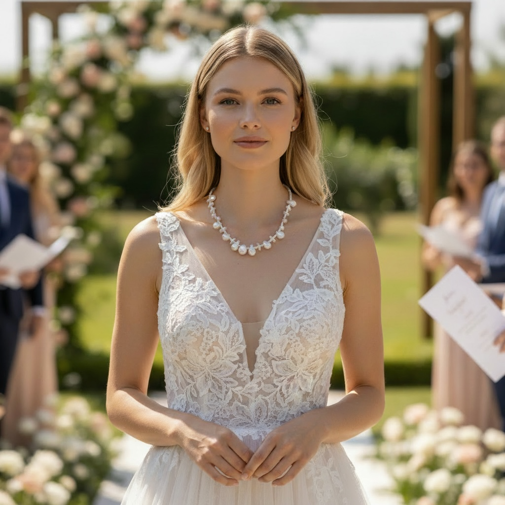 Ocean Wave necklace bridal jewelry wedding accessory – True Moments Company
