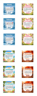 2026 calendar decorative magnet seasonal – True Moments Company