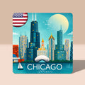 City themed decorative magnet US cities souvenir gift – True Moments Compan