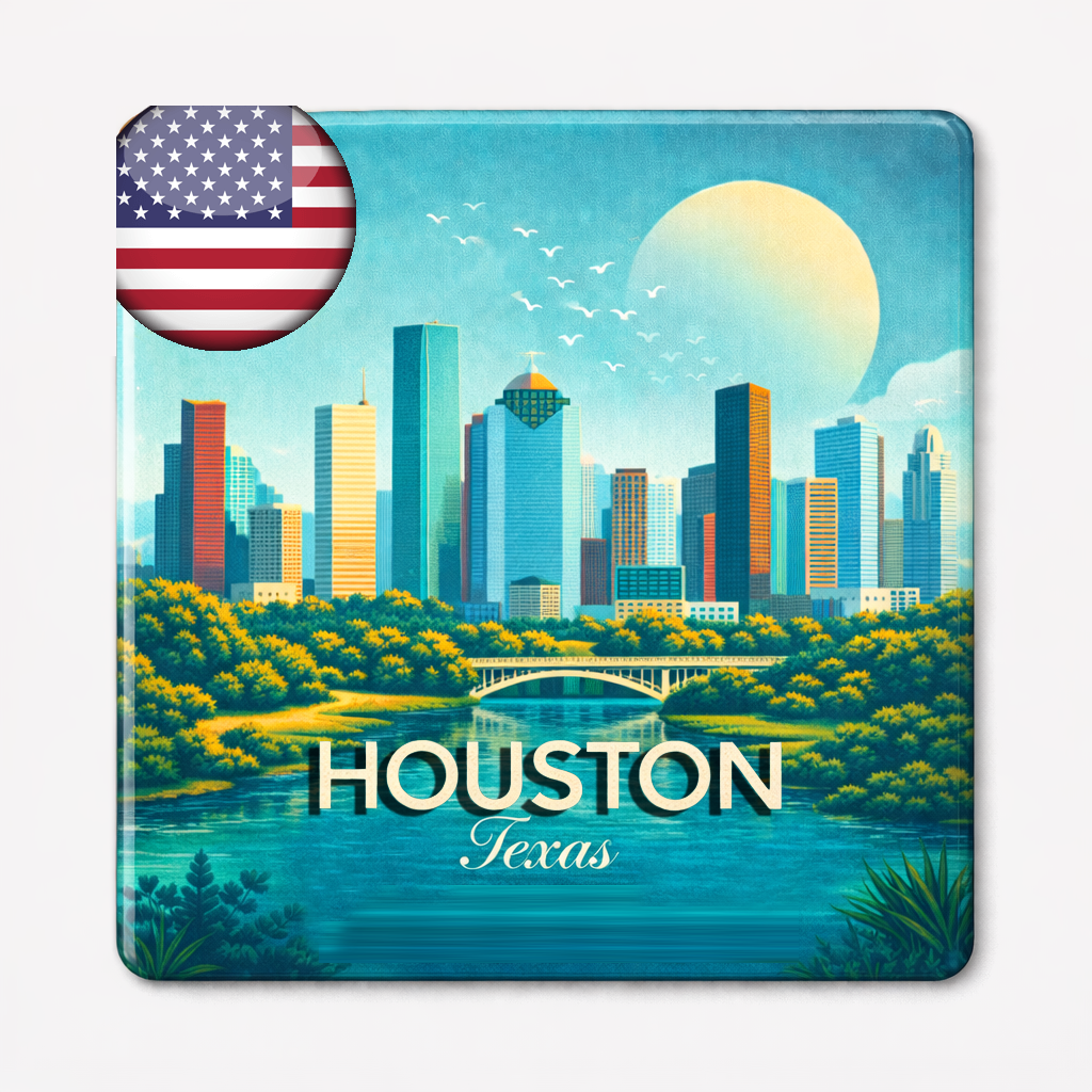 City themed decorative magnet US cities souvenir gift – True Moments Compan