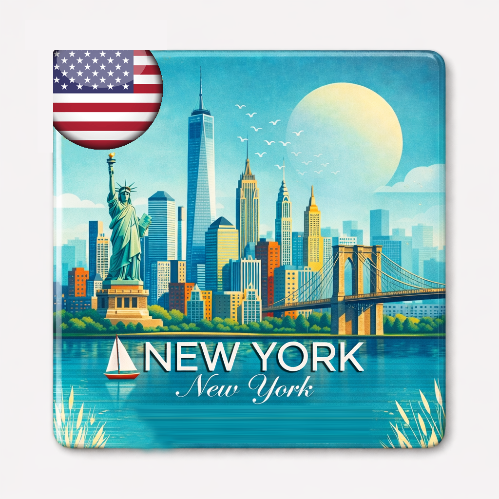 City themed decorative magnet US cities souvenir gift – True Moments Company