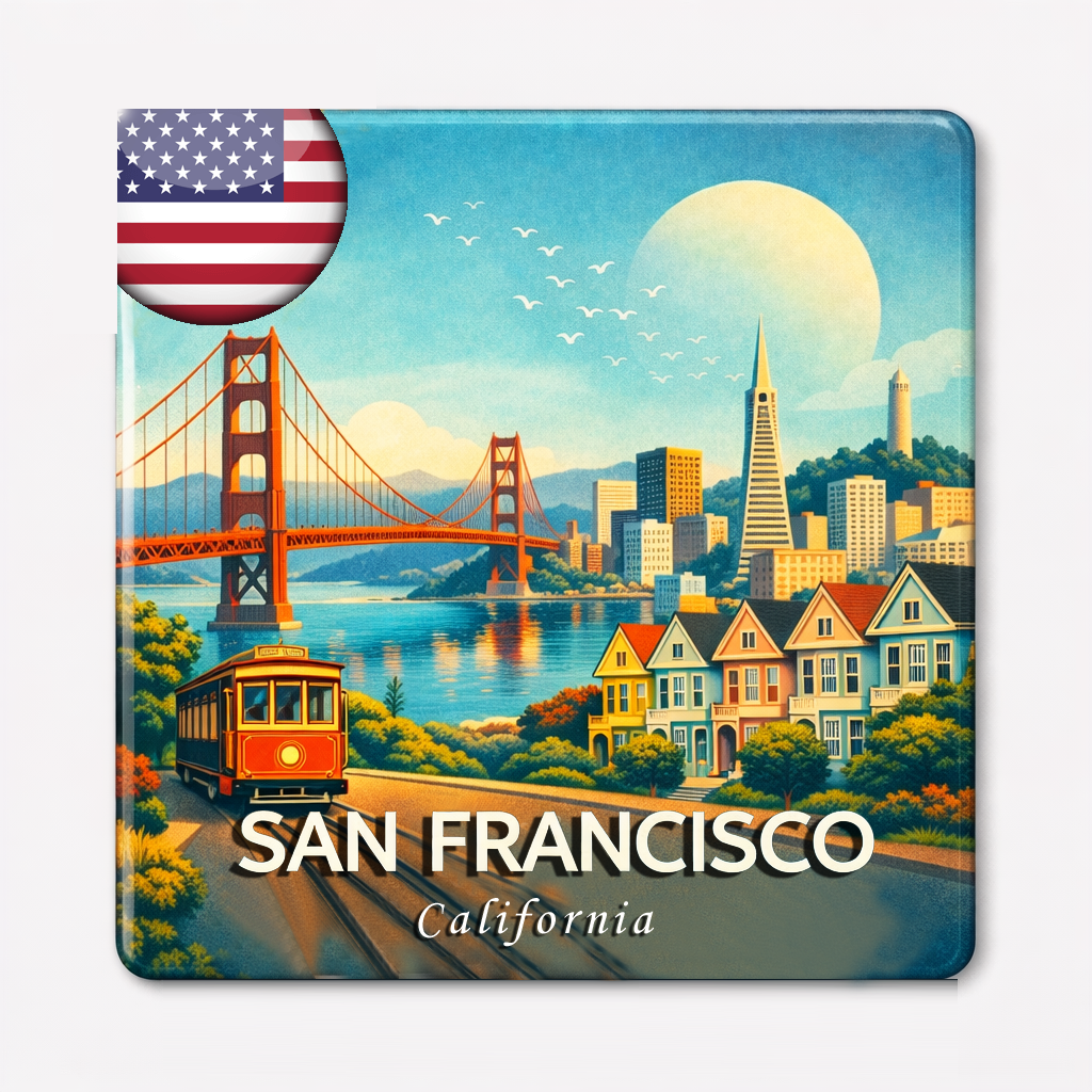 City themed decorative magnet US cities souvenir gift – True Moments Company