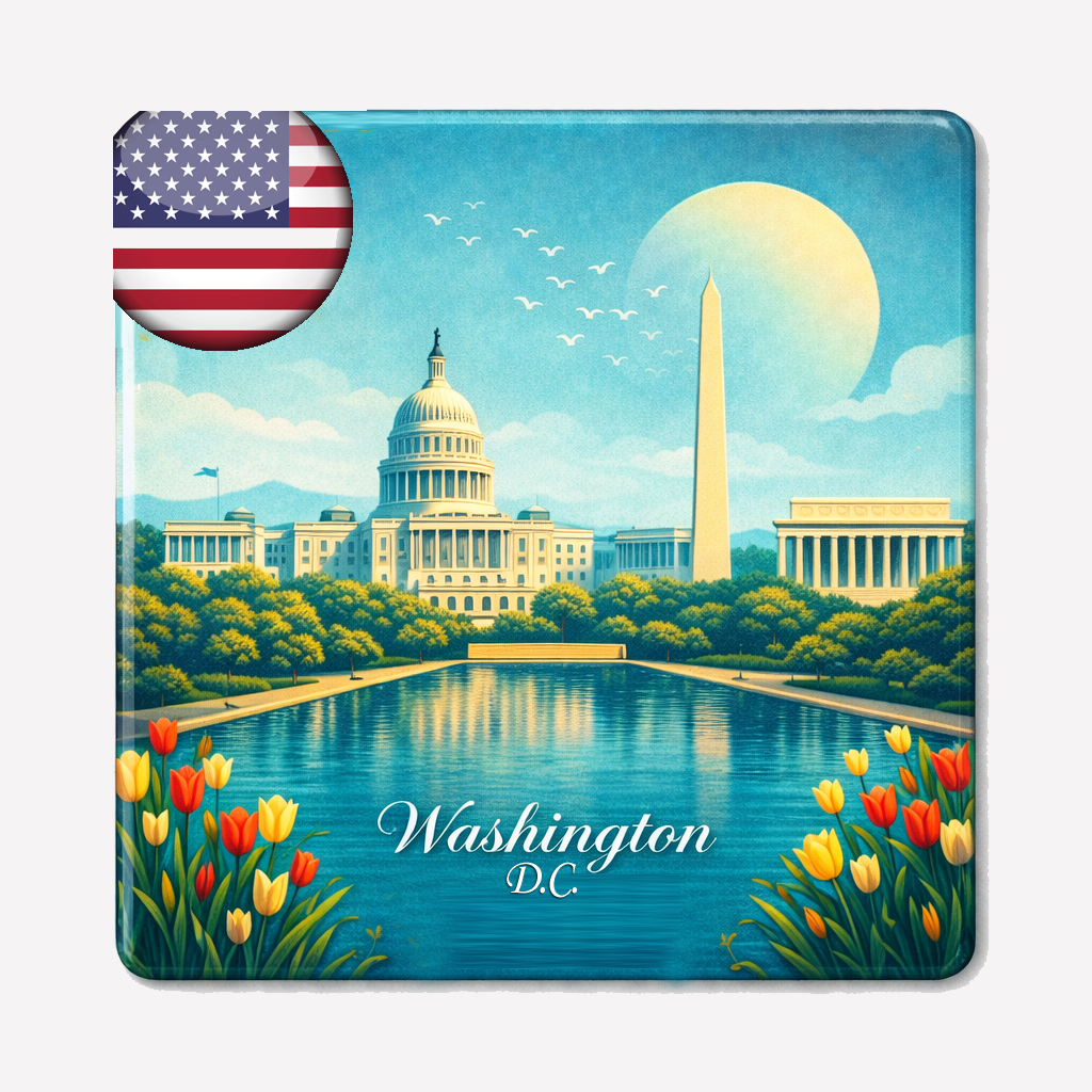 City themed decorative magnet US cities souvenir gift – True Moments Company