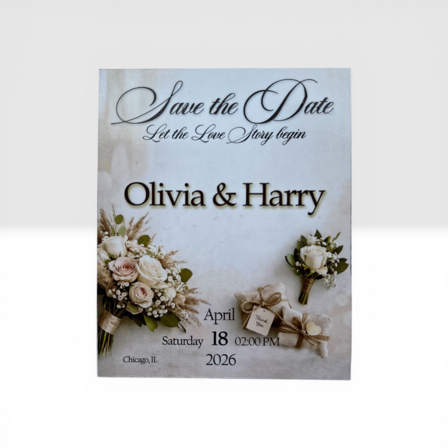 Save the Date magnet classic style wedding – True Moments Company