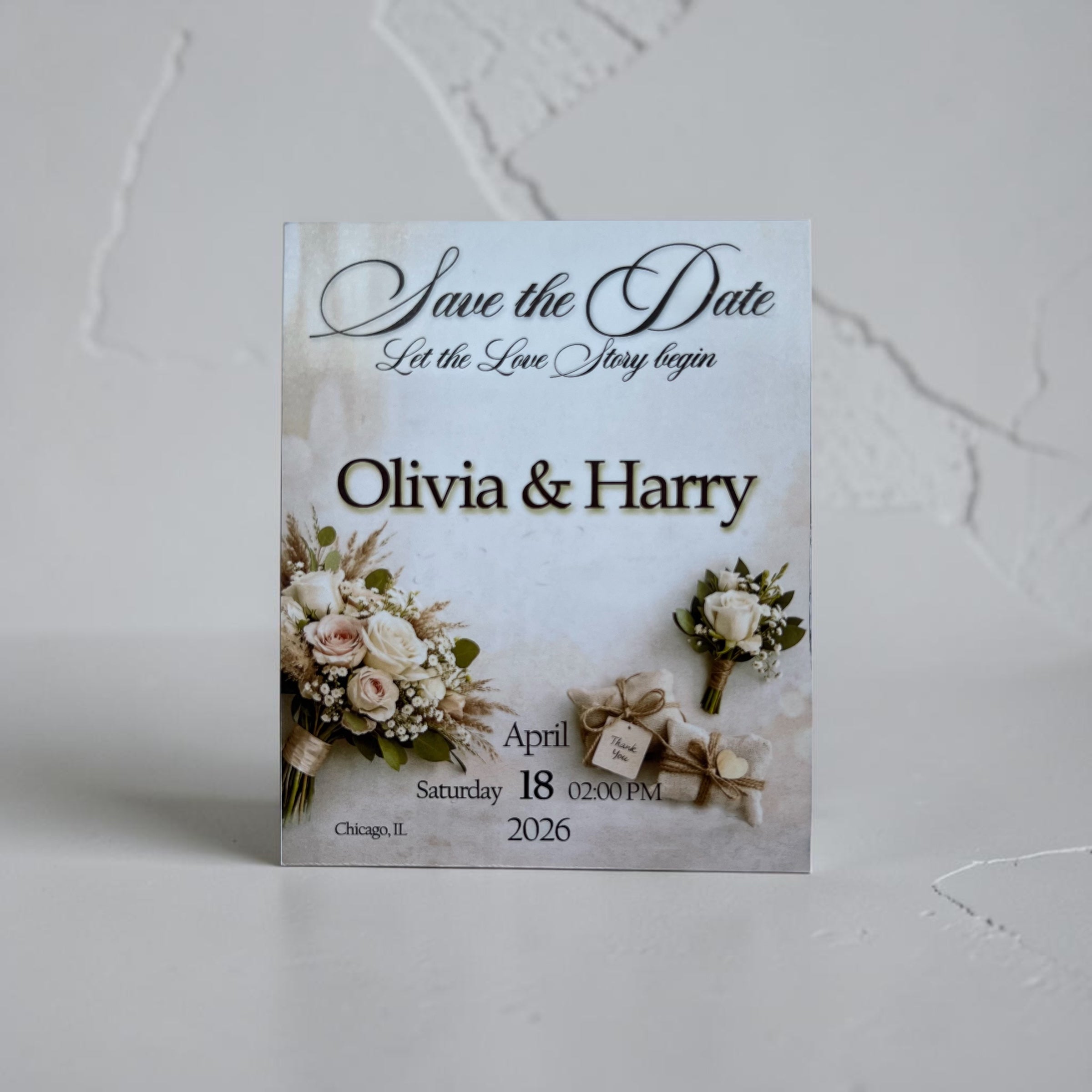 Save the Date magnet classic style wedding – True Moments Company
