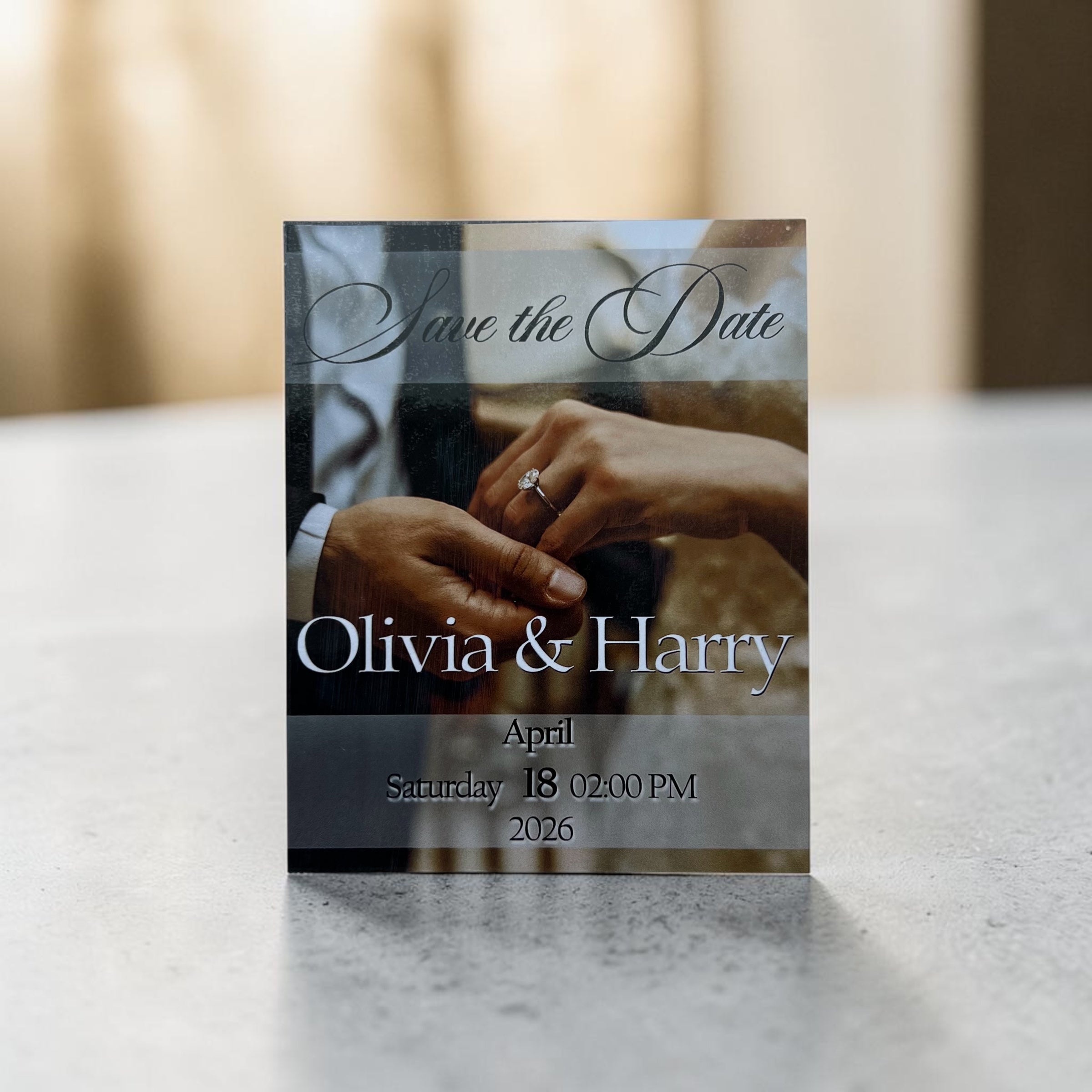 Save the Date magnet modern style wedding – True Moments Company